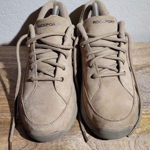 Women's Rockport Tan Leather Lace up low top shoes pro walker size 8